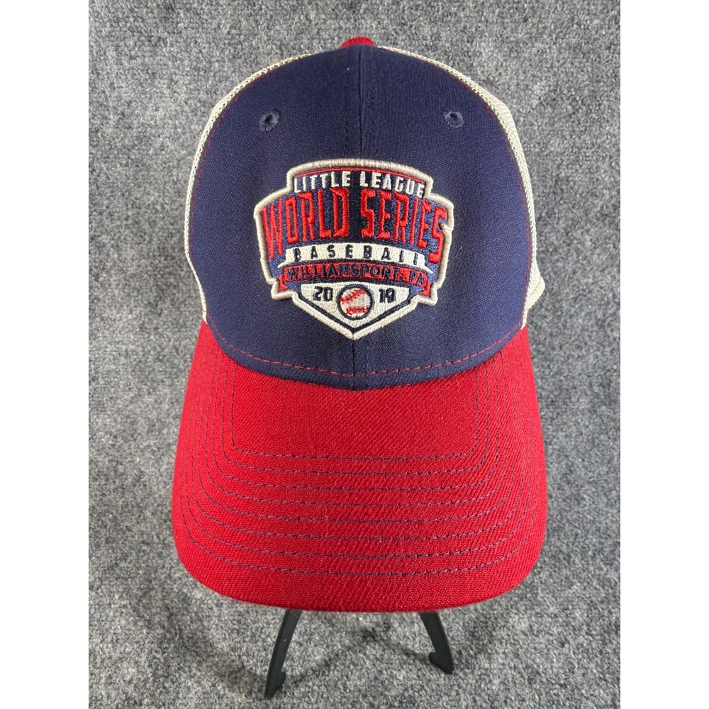 New Era 39THIRTY 2019 Little League World Series Hat Navy Red Mesh Med/Large